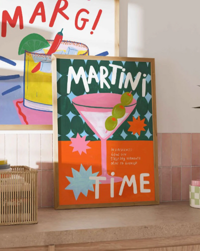 Martini Cocktail Print | Kerrie Illustrates