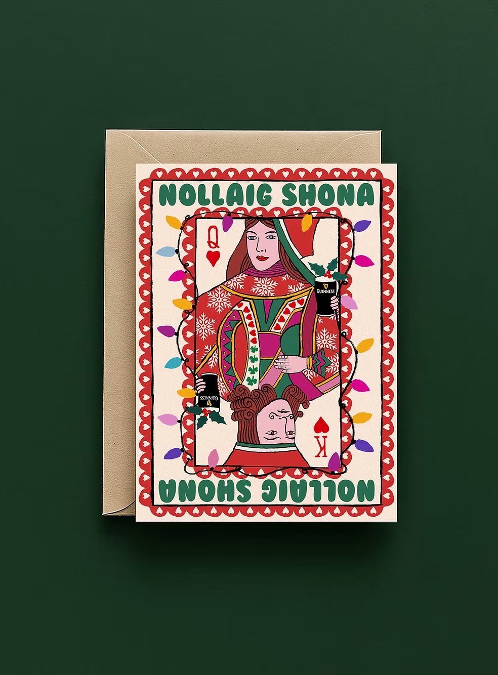 Nollaig Shona Playing Card | Mauds Studio