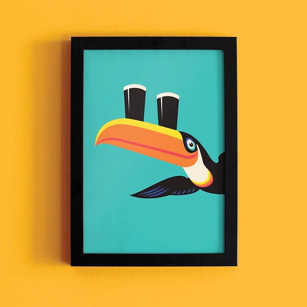 Toucan (Teal) Print | Guinness X Pawpear