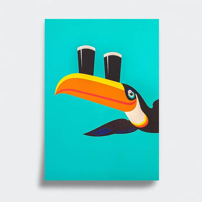 Toucan (Teal) Print | Guinness X Pawpear