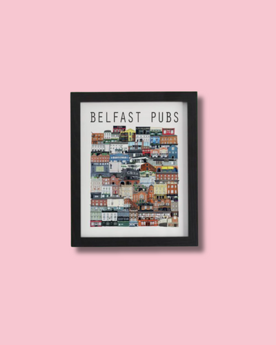 8x10 inch Belfast Pubs Print