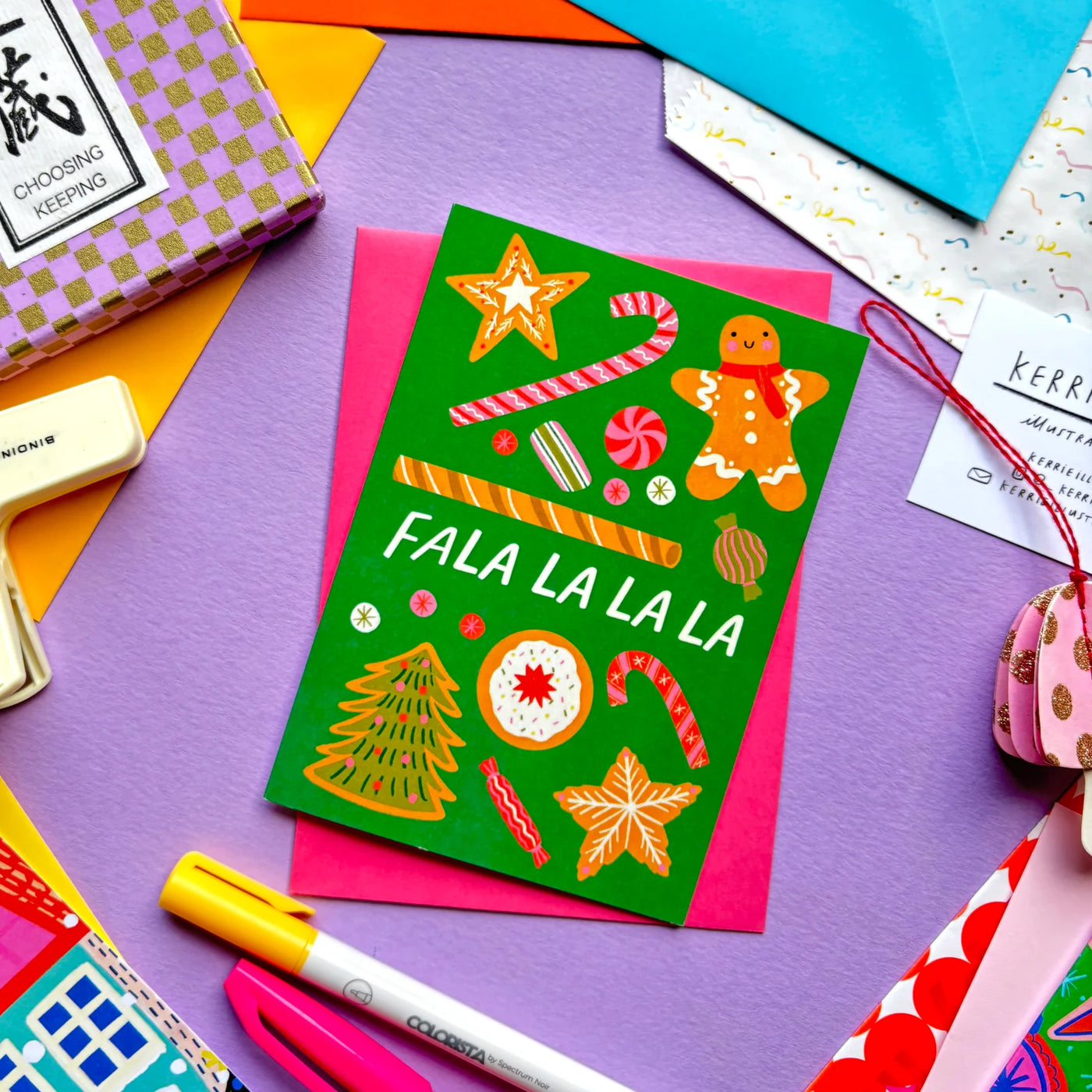 Fala la la la Card | Kerrie Illustrates