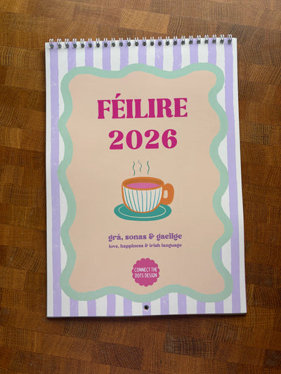 Feilire 2026 | Irish Language Calendar | Connect The Dots Design