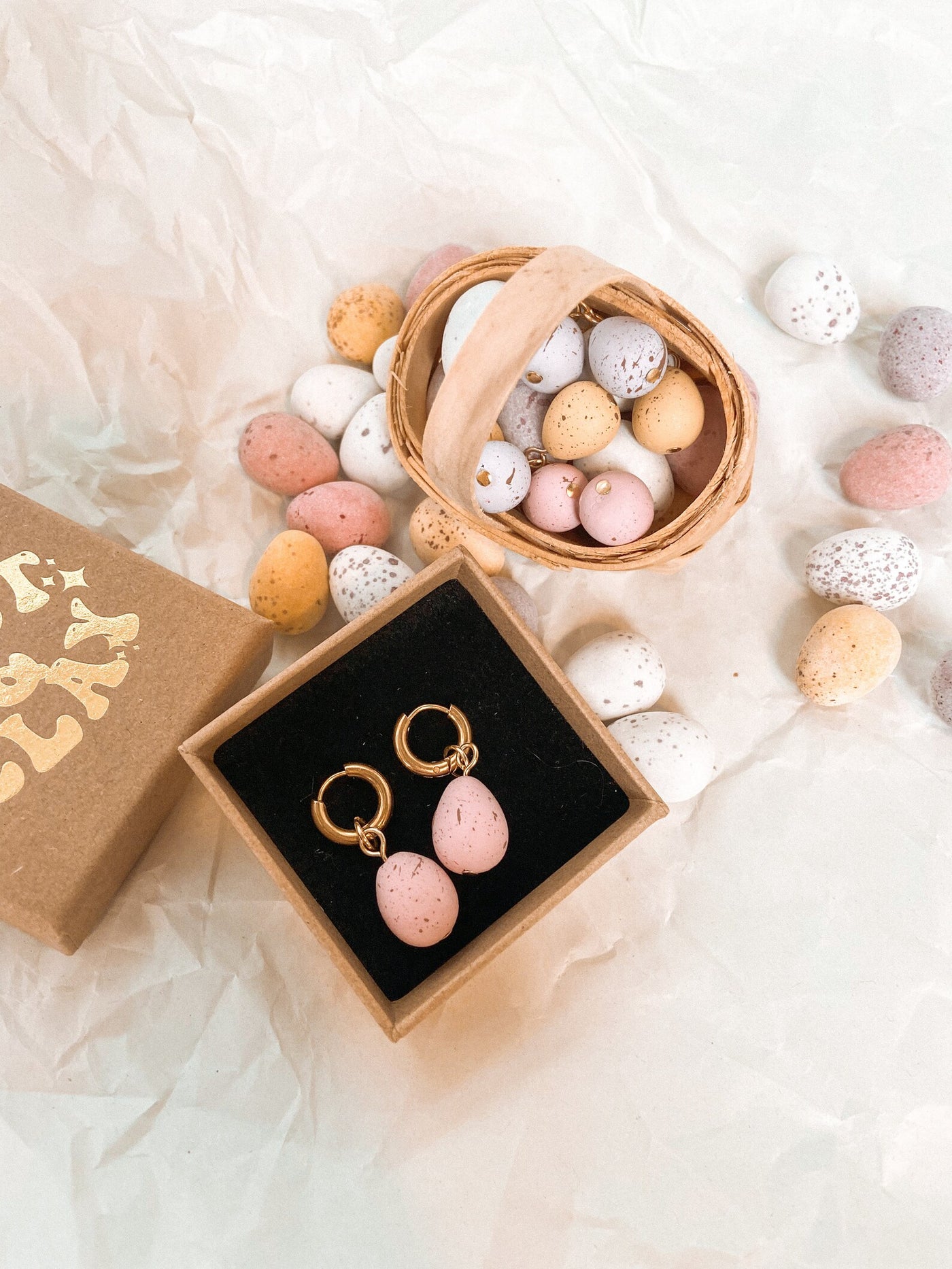 Speckled Pastel Egg Hoops | Cast & Clay