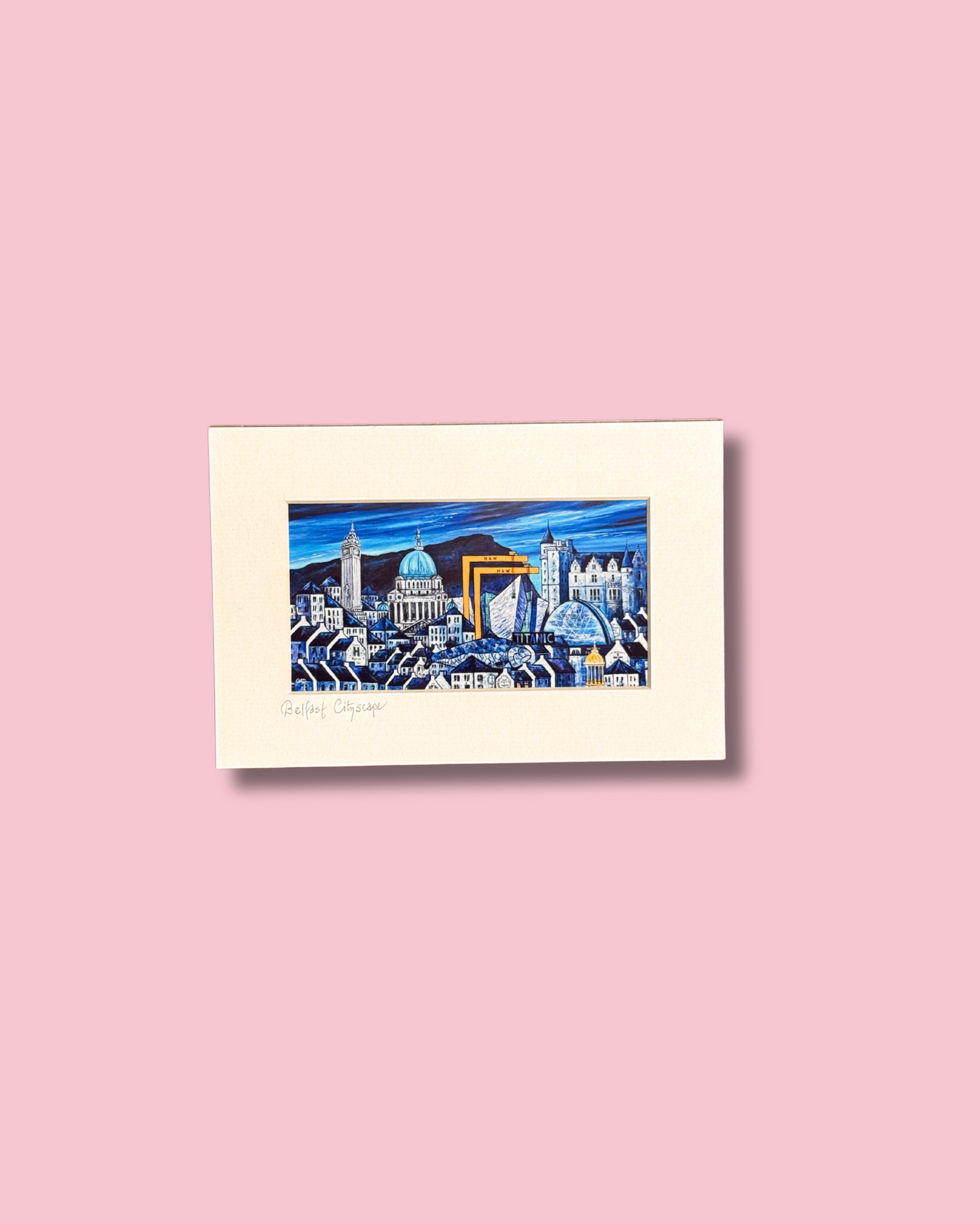 Blue Belfast Cityscape Print | Olive Duffy