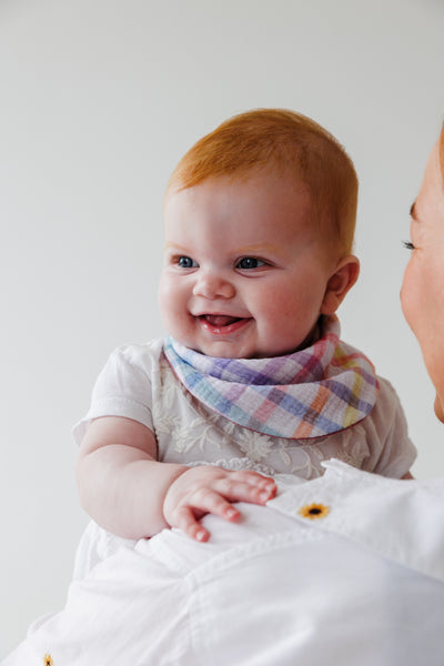 Pastel Rainbow Checkered Bib | Milk & Joy