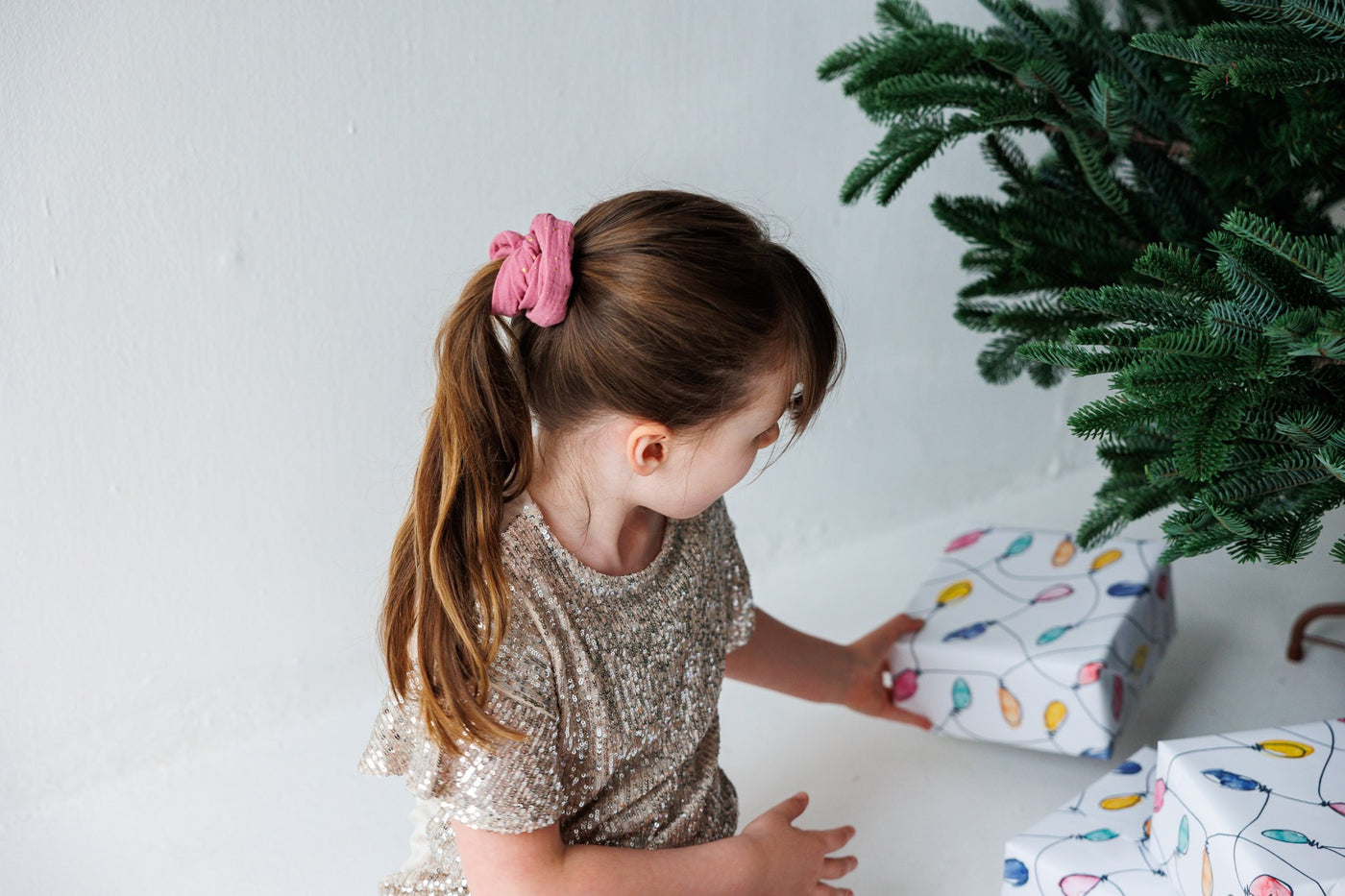 Christmas Lights Wrapping Paper | Milk & Joy