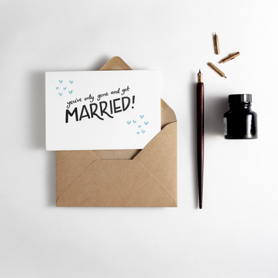 only gone & got married card