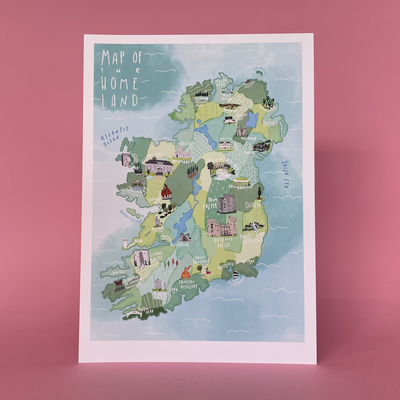 map of the homeland print