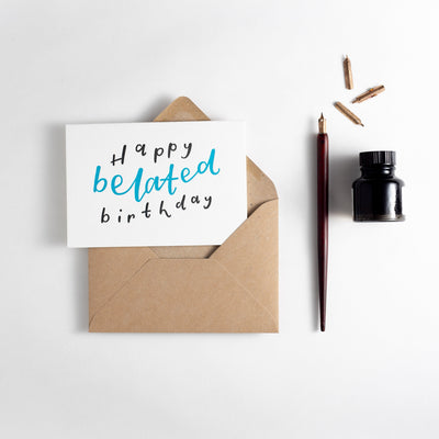 belated birthday card